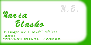 maria blasko business card